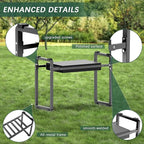FLINTER Garden Kneeler and Seat, 10.2" Wider Heavy Duty Thick Gardening Bench for Kneeling and Seat - Multifunctional Kneeler Bench, Gardening Gifts for Women, Seniors Grandparents, Black - Image 4