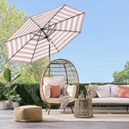 Best Choice Products 10ft Solar Polyester LED Lighted Patio Umbrella w/Tilt Adjustment and UV-Resistant Fabric - Image 2