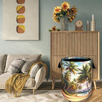 Retro Hawaii Palm Tree Laundry Basket Summer Beach Foldable Funny Laundry - Image 7