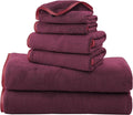 TENSTARS Microfiber Coral Velvet Luxury Silk Hemming Towel Set by TENSTARS