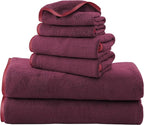 TENSTARS Microfiber Coral Velvet Luxury Silk Hemming Towel Set by TENSTARS