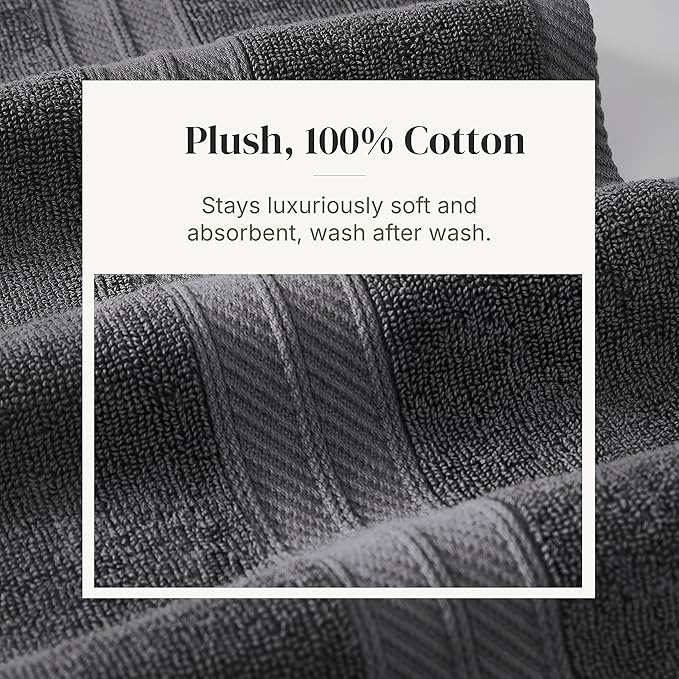 Modern Threads Trefoil Filigree 6-Piece 100% Cotton Towel Set – Reversible Yarn - Image 5