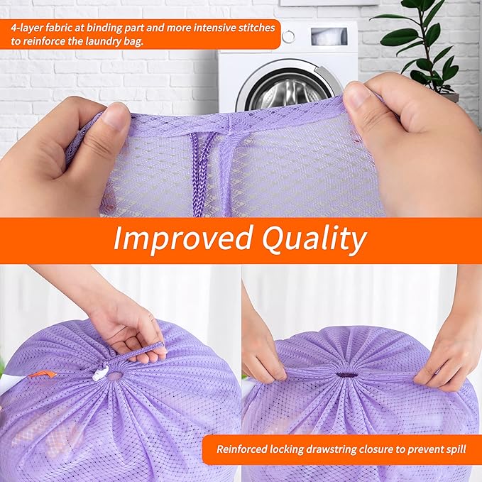 Polecasa Heavy Duty Diamond Large Mesh Laundry Bag - Image 4