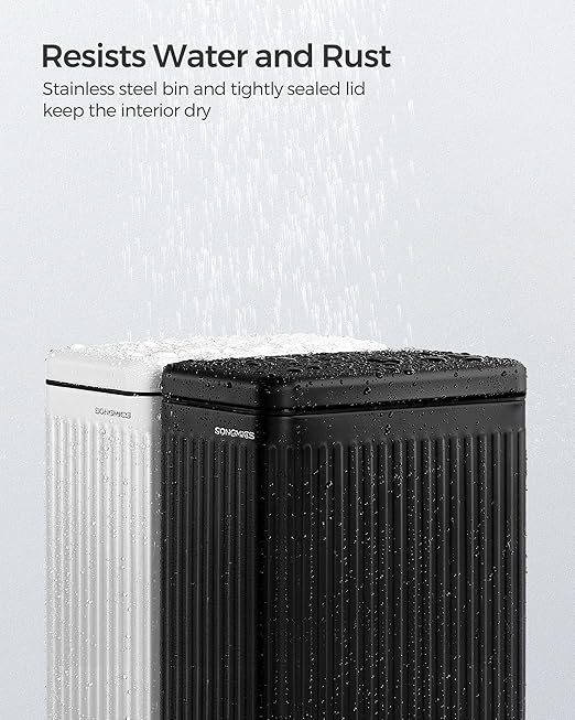 SONGMICS Bathroom Trash Can, 2.6-Gallon Trash Bin - Image 4