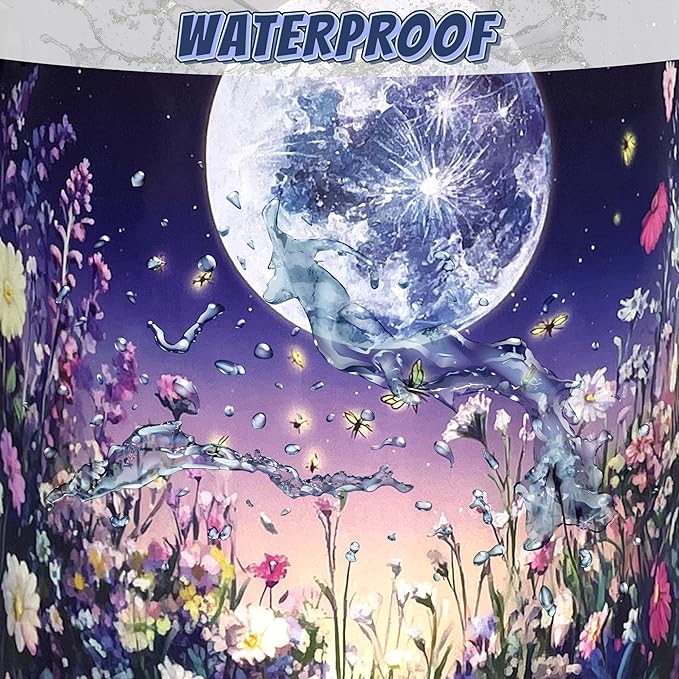 Moon Laundry Basket Oxford Cloth Night Sky Colorful Floral Butterfly Laundry - Image 4