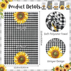 R HORSE 5Pcs Sunflower Kitchen Towels Decorative Set, Summer Flower Dishcloth - Image 2
