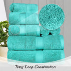 SUPERIOR Egyptian Cotton Pile 10 Piece Towel Set, Includes 2 Bath, 4 Hand - Image 3