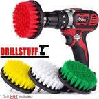 Drill Brush Attachment Power Scrubber Brush Set - 4in 4 Piece Soft - Image 4