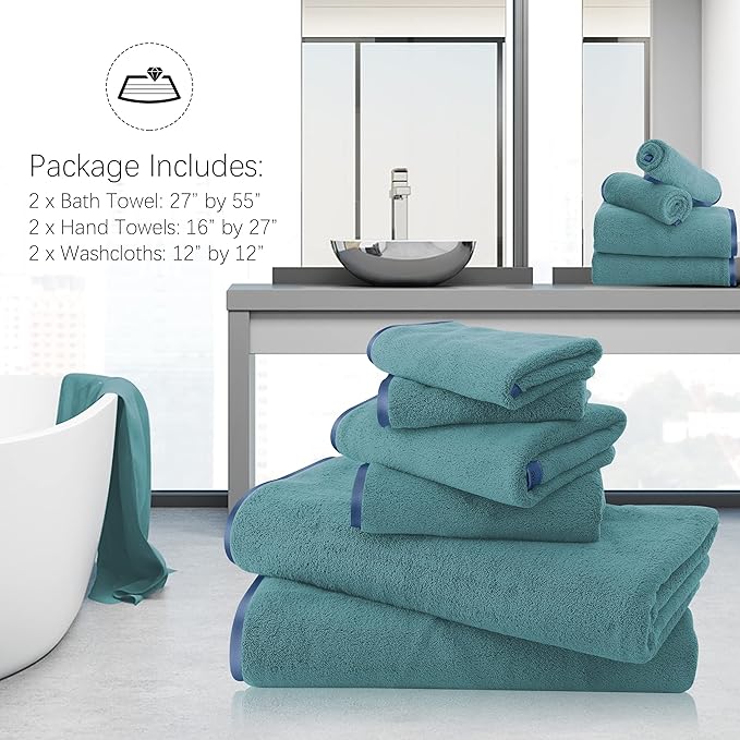 TENSTARS Luxury Silk Hemming Towel Set - Image 3