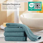 Microfiber Waffle Face Towels, 2 Pieces, Fast Drying, Lint Free 430 GSM - Image 6