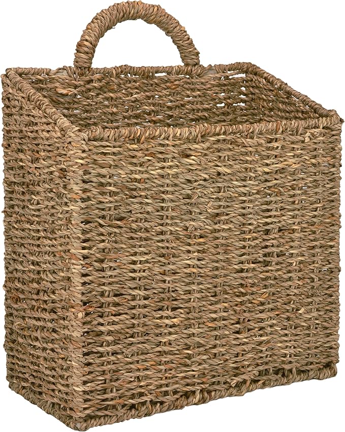 MyGift Wall Basket Hanging Storage Basket, Large Decorative Baskets, Magazine - Image 2