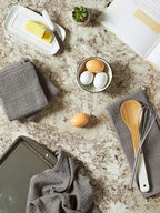 DII Basic Terry Collection Waffle Dishtowel Set, Solid Gray, 4 Piece - Image 6