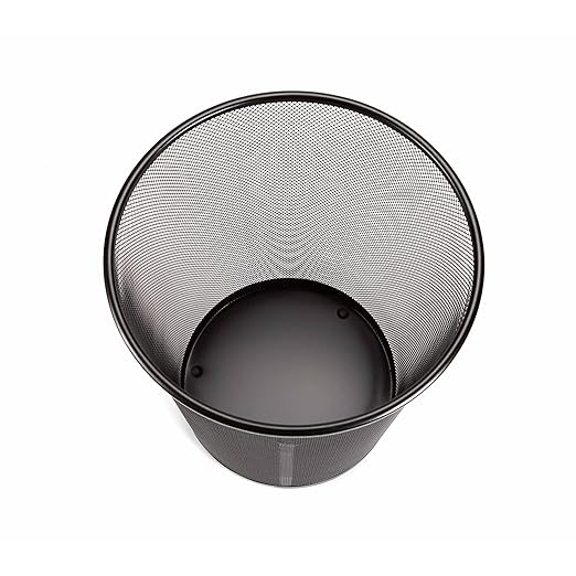 Seville Classics 2-Pack Steel Mesh Round Trashcan Wastebasket - Image 3