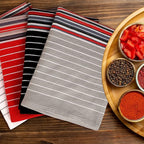 Urban Villa Kitchen Towels Extra Large Premium Salsa Stripes Dish Towels - Image 7
