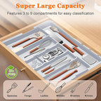 Large Utensil Drawer Organizer Expandable Silverware Organizer - Image 2