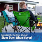 Kijaro Dual Lock Portable Camping Chairs - Enjoy the Outdoors with a Versatile Folding Chair, Sports Chair, Outdoor Chair & Lawn Chair - Dual Lock Feature Locks Position – Ireland Green - Image 12