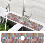 Faucet Draining Mat For Kitchen Sink Mexican Tiles Diatom Mud Absorbent Drain - Image 4