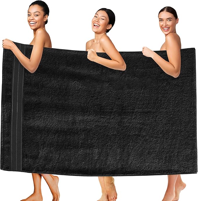 Elegant Comfort Three Line Popcorn Extra Large Luxury Bath Towel by ELEGANTCOMFORT