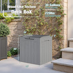 Devoko 30 Gallon Resin Deck Box 2 Pack Outdoor Indoor Waterproof Storage Box for Patio Furniture Pool Accessories Storage for Cushion Garden Tools (Grey, 2 Pack) - Image 7