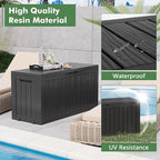 Outdoor Storage Box, Resin Deck Boxes Indoor and outdoor, Waterproof Storage Box Lockable Lid (Black, 85 Gallon) - Image 4