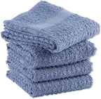 DII Basic Terry Collection Waffle Dishtowel Set, Solid Stonewash Blue, 4 Piece - Image 3