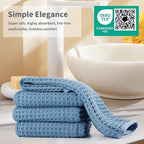Microfiber Waffle Face Towels, 2 Pieces, Fast Drying, Lint Free 430 GSM - Image 6