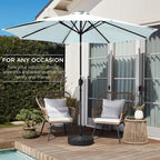 Best Choice Products 10ft Outdoor Table Compatible Steel Polyester Market Patio Umbrella w/Crank and Easy Push Button Tilt - Image 3