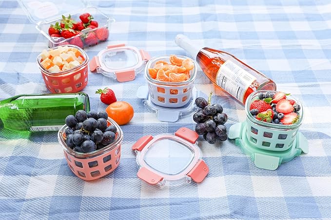 Ello Duraglass Glass Meal Prep Sets Leak-Proof Glass Food Storage Containers - Image 2