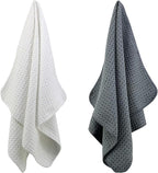 POLYTE Ultra Premium Microfiber Kitchen Dish Hand Towel Waffle Weave, 8 Pack - Image 2