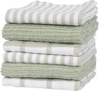 KAF Home Premium Kitchen Towels, Large 100% Cotton, Flat & Terry Absorbent Dish by KAFHome