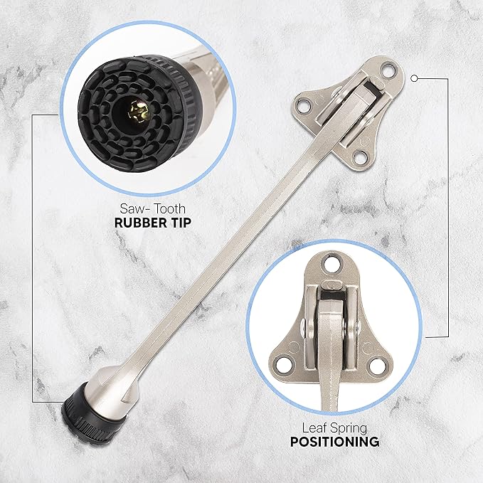 HOME&I Kickdown Door Stopper, 7-Inch Door Holder Kick Door Kickstand Rubber Foot - Image 6