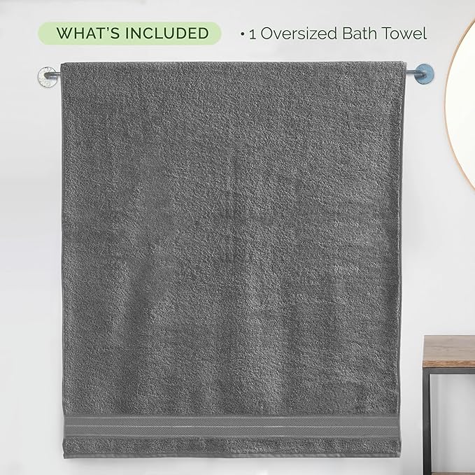 Elegant Comfort Three Line Popcorn Extra Large Luxury Bath Towel - Image 5
