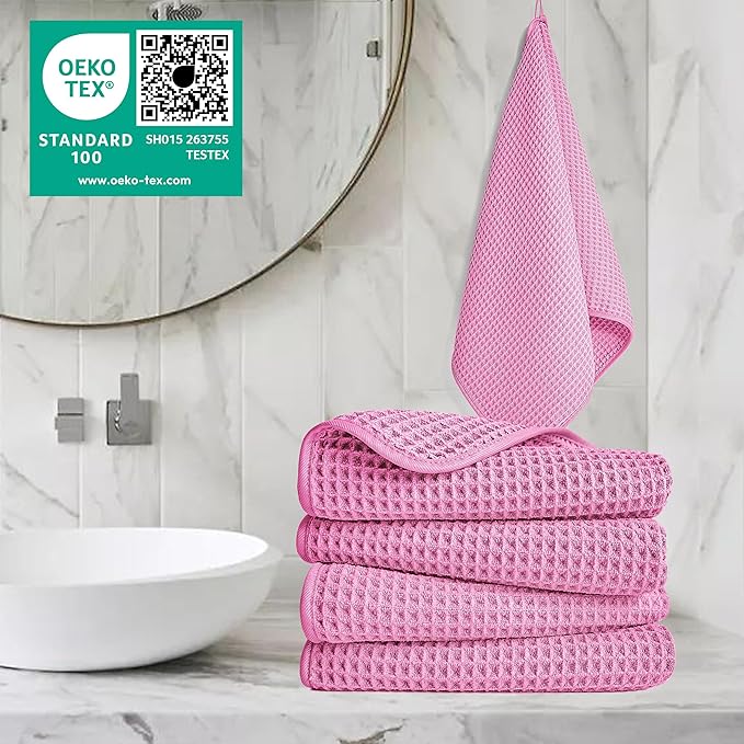 POLYTE 430 GSM Microfiber Lint Free Hand Towel, 16 x 30 in, 4 Pack - Image 2