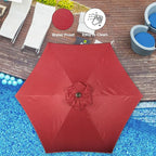 Simple Deluxe 9' Patio Umbrella Outdoor Table Market Yard Umbrella with Push Button Tilt/Crank - Image 5
