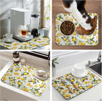 Lemon Dish Drying Mat Spring Summer Kitchen Dish Drying Pad Absorbent Drying Mat - Image 7