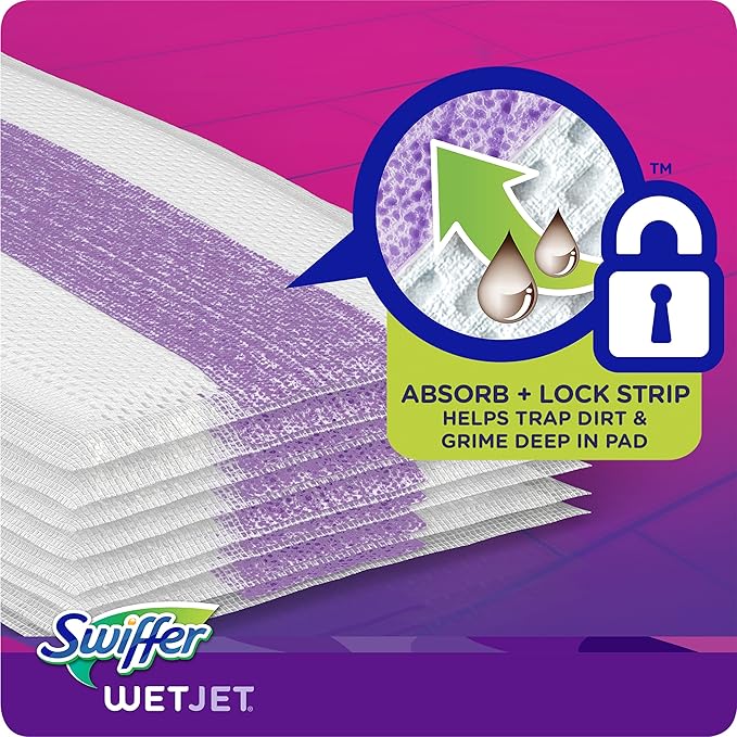 Swiffer WetJet Hardwood Floor Cleaner Spray Mop Pad Refill, Bathroom Cleaning - Image 9