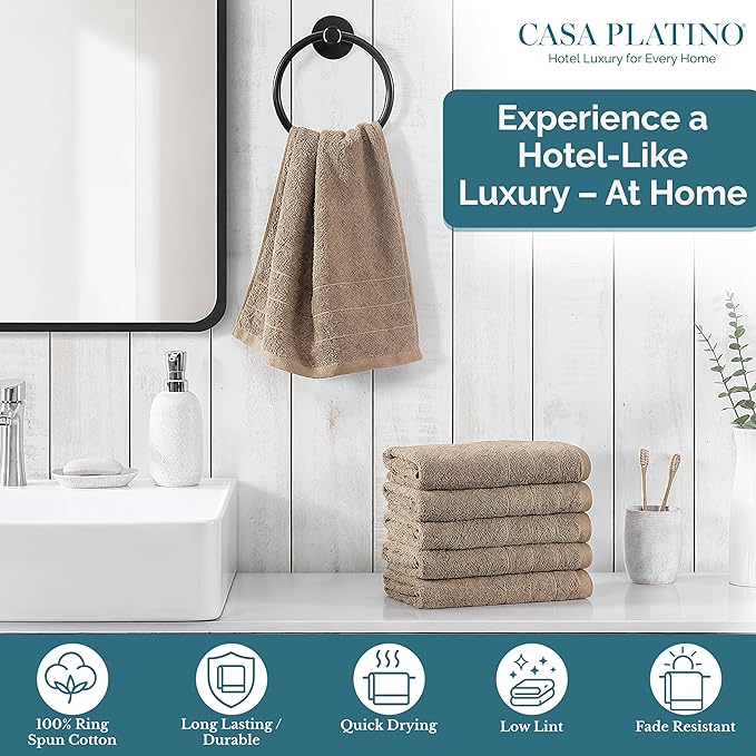 Casa Platino Bathroom Hand Towels - Image 2