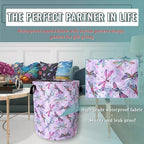 Watercolor Dragonfly Laundry Basket Foldable - Image 5