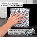 Quick Cloth Microfiber Glasses Cleaning Cloths – 8x8, Paisley White, 1 Pack - Image 2