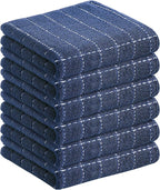 Homaxy 100% Cotton Terry Kitchen Towels, Checkered Designed, Soft and Super by Homaxy