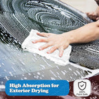 FIXSMITH Microfiber Cleaning Cloth, Shop Towels Bulk, 24 Pack White Microfiber - Image 5