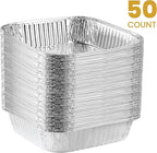 PLASTICPRO Disposable 8'' X 8'' X 2'' Inch Square Aluminum Tin Foil Baking Pans - Image 5