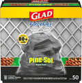 Glad Large 30 Gallon Trash Bags, Pine-Sol Heavy Duty Garbage Bags, Forceflex by GladTrashFoodStorage