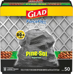 Glad Large 30 Gallon Trash Bags, Pine-Sol Heavy Duty Garbage Bags, Forceflex by GladTrashFoodStorage