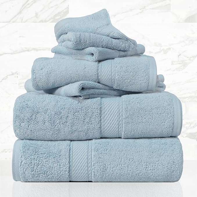 SUPERIOR Egyptian Cotton Pile 6 Piece Towel Set, Includes 2 Bath, 2 Hand - Image 2