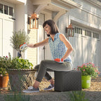 Simplay3 Handy Home 3-Level Heavy Duty Work/Garden Seat - 12" x 15" x 9" - Gray, Made in USA - Image 2