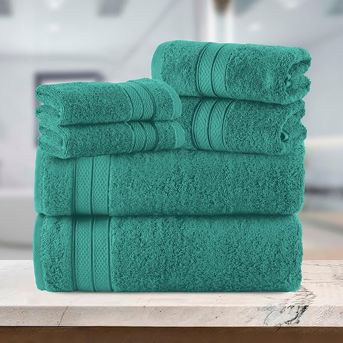 Elegant Comfort Luxury 6-Piece Towel Set, Premium Soft 100% Turkish Cotton - Image 7
