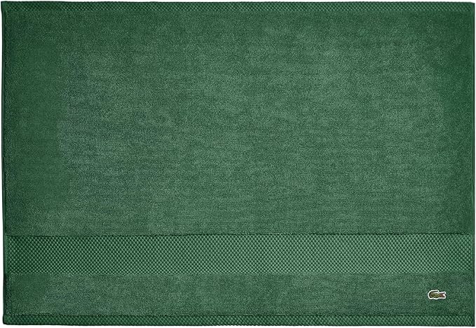 Lacoste Heritage 100% Supima Cotton Tub Mat, Croc Green, Premium Super Soft by LACOSTE