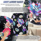 Colorful Cactus Flowers Laundry Basket Oxford Cloth Cactus Laundry Hamper - Image 8