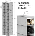 Simple Houseware 2 Pack 10 Shelves Hanging Organizer - Image 2